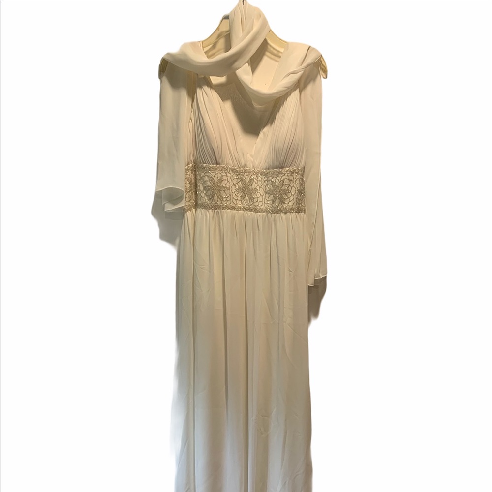 White gown with rhinestones